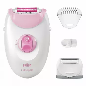 Epilator Braun Silk-épil 3 3-031 20 pęset Różowy Biały