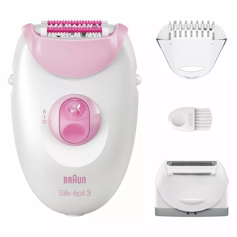 Epilator Braun Silk-épil 3 3-031 20 pęset Różowy Biały