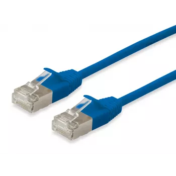 Kabel sieciowy Equip Cat.6A F/FTP cienki Patch kabel RJ-45 0,5m Niebieski