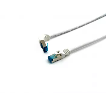 Equip Cat.6A S/FTP Kabel krosowy, wtyk kątowy do prostego, 2,0 m, biały