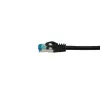 Equip Cat.6A S/FTP Patch kabel, kątowy to prosty plug, 1,0m, czarny