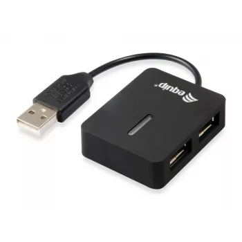 Equip 128952 koncentrator interfejsów USB 2.0 480 Mbit/s Czarny