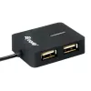 Equip 128952 koncentrator interfejsów USB 2.0 480 Mbit/s Czarny