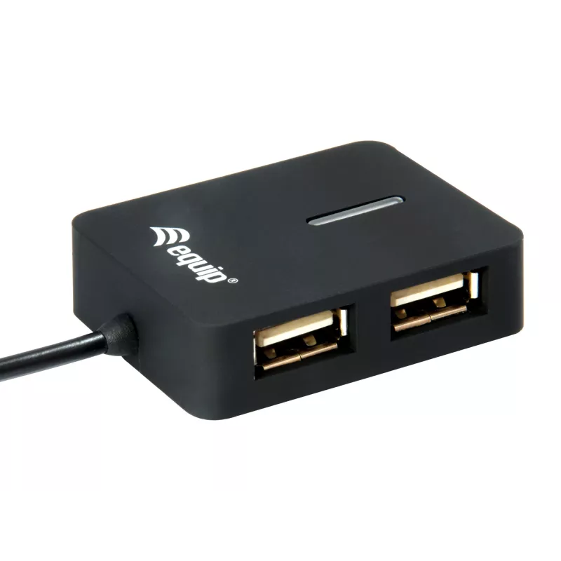 Equip 128952 koncentrator interfejsów USB 2.0 480 Mbit/s Czarny