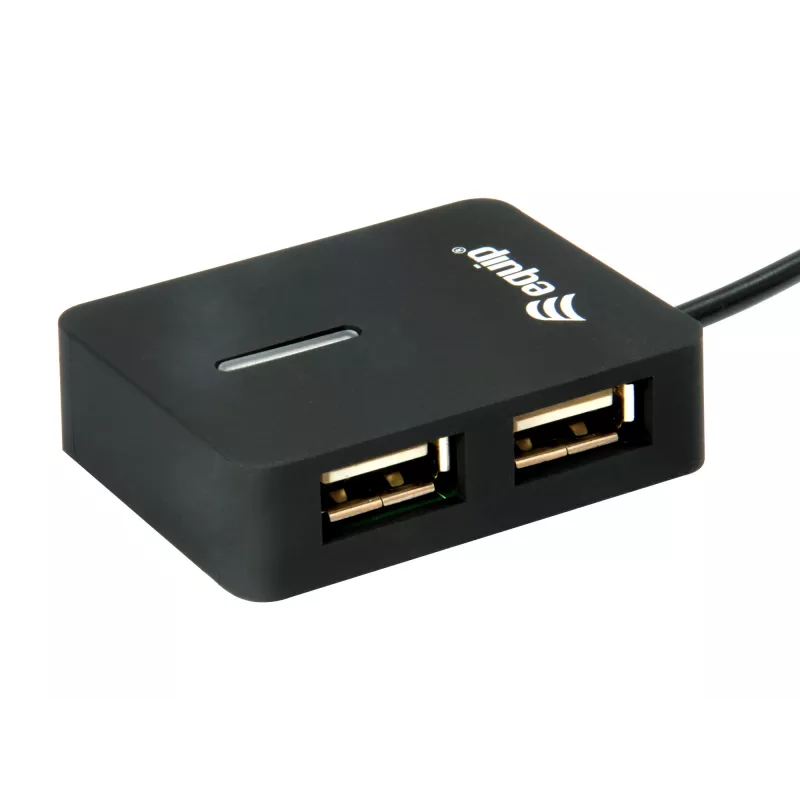 Equip 128952 koncentrator interfejsów USB 2.0 480 Mbit/s Czarny
