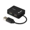 Equip 128952 koncentrator interfejsów USB 2.0 480 Mbit/s Czarny