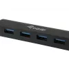 Equip 128953 koncentrator interfejsów USB 3.2 Gen 1 (3.1 Gen 1) Typ-A 5000 Mbit/s Czarny