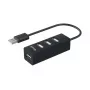 Hub USB 2.0 Equip 4 porty, USB 2.0, USB 2.0, 480 Mbit/s, Czarny, Chiny, CE, RoHS