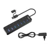 Koncentrator USB Equip 7-portowy USB 3.2 Gen 1 z zasilaczem