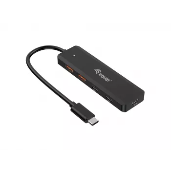 Koncentrator Equip USB-C 4-portowy USB 3.2 Gen 2 (10 Gb/s), USB-C x 2, USB-A x 2