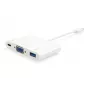 Adapter USB Type C na VGA żeński / USB A żeński / PD Equip 133462