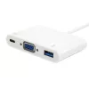 Adapter USB Type C na VGA żeński / USB A żeński / PD Equip 133462