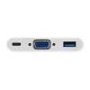 Adapter USB Type C na VGA żeński / USB A żeński / PD Equip 133462