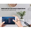 Equip Adapter USB-C na RJ45 Gigabit sieciowy + PD USB Type-C 100W