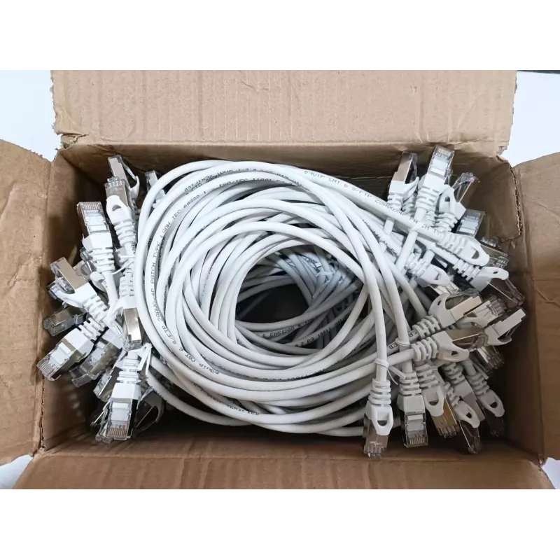 Kabel krosowy Equip kat.6 S/FTP, 0,5 m, biały, zestaw 60 szt.