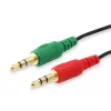 Kabel rozdzielający audio Equip, czarny, 3,5 mm, 2 x 3,5 mm, żeński, męski, PCW