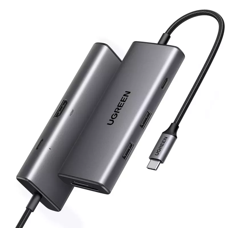 Wielofunkcyjny adapter USB-C UGREEN 15531 HDMI USB 3.0 Ethernet