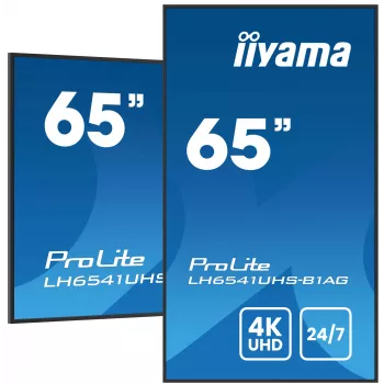 iiyama LH6541UHS-B1AG Wyświetlacz reklamowy 163,8 cm (64,5 cala) LCD 500 cd/m² 4K Ultra HD Czarny 24/7