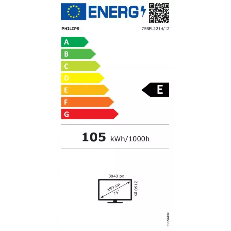 Philips 75BFL2214/12 TV 190.5 cm (75 cali) 4K Ultra HD Smart TV Wi-Fi Antracytowy, Szary 350 cd/m²