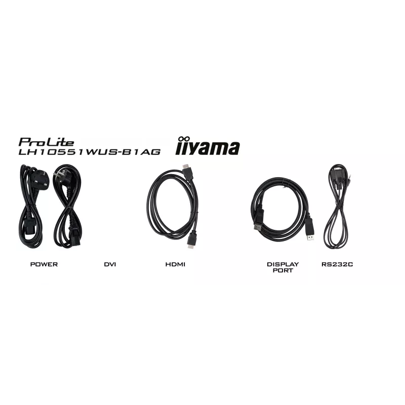 iiyama LH10551UWS-B1AG Wyświetlacz reklamowy Cyfrowy panel płaski 2.67 m (105 cali) LED 500 cd/m² UltraWide 5K HD Czarny 24/7