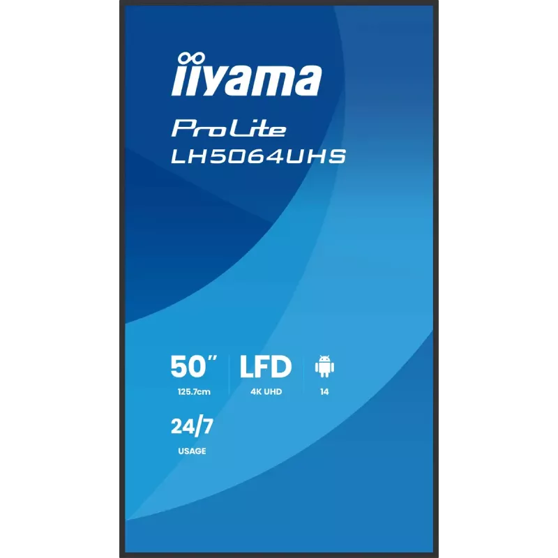 Panel płaski do digital signage iiyama LH5064UHS-B1AG 50 cali 4K Ultra HD