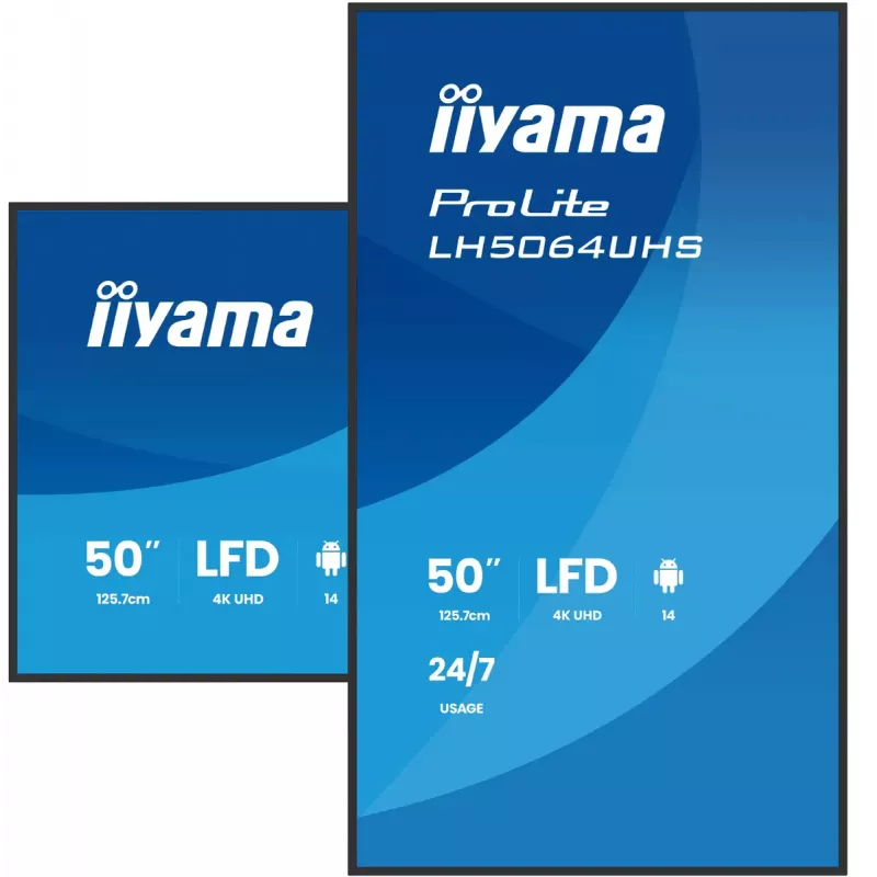 Panel płaski do digital signage iiyama LH5064UHS-B1AG 50 cali 4K Ultra HD