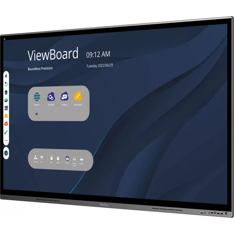 Viewsonic IFP7562 Wyświetlacz interaktywny 190,5 cm (75 cali) LED Wi-Fi 350 cd/m² 4K Ultra HD Czarny Ekran dotykowy Wbudowany procesor Android