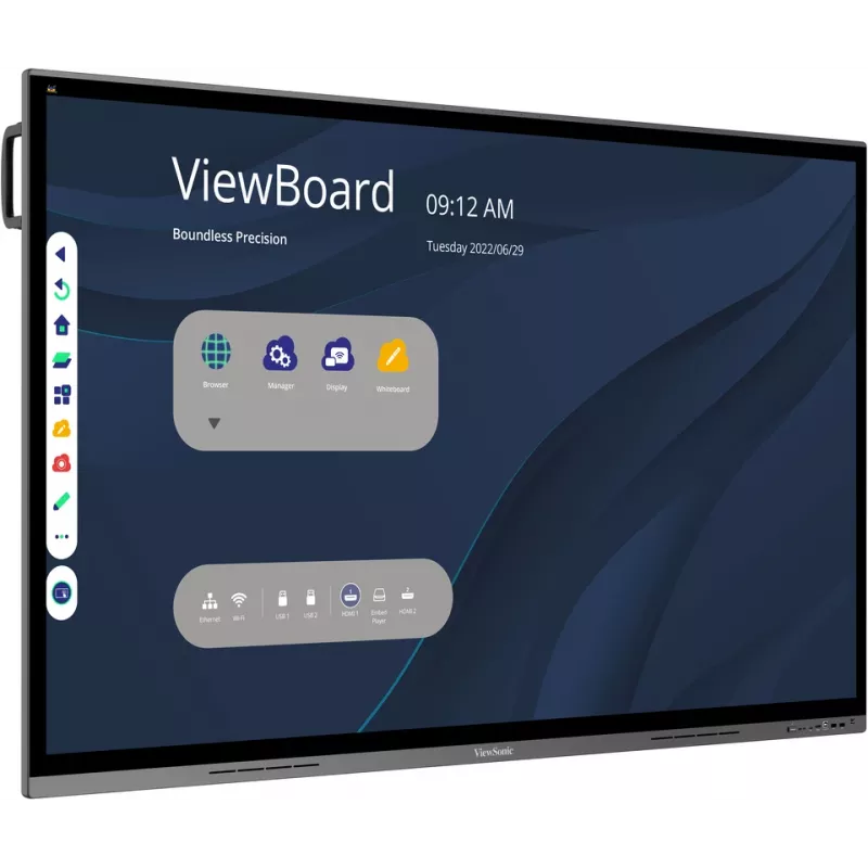 Viewsonic IFP7562 Wyświetlacz interaktywny 190,5 cm (75 cali) LED Wi-Fi 350 cd/m² 4K Ultra HD Czarny Ekran dotykowy Wbudowany procesor Android