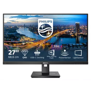 Philips 276B1/00 monitor komputerowy 68.6 cm (27 cali) 2560 x 1440 pikseli Full HD LED Czarny