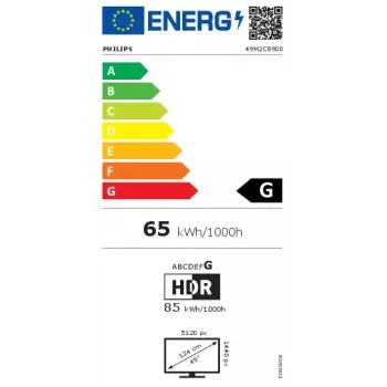 Philips Evnia 8000 49M2C8900/00 monitor komputerowy 124.2 cm (48.9 cala) 5120 x 1440 pikseli Dual QHD QD-OLED Biały