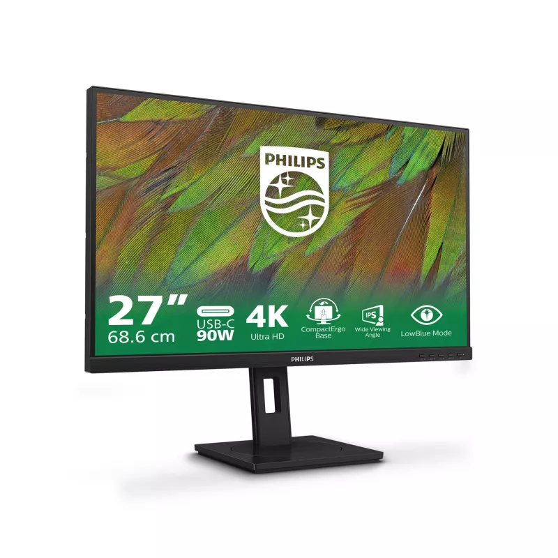 Philips 3000 series 27B1U3900/00 monitor komputerowy 68,6 cm (27 cali) 3840 x 2160 pikseli 4K Ultra HD LCD Czarny