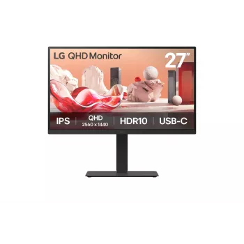 LG 27BA75QB-B.AEU monitor komputerowy 68,6 cm (27 cali) 2560 x 1440 pikseli Wide Quad HD LED Czarny