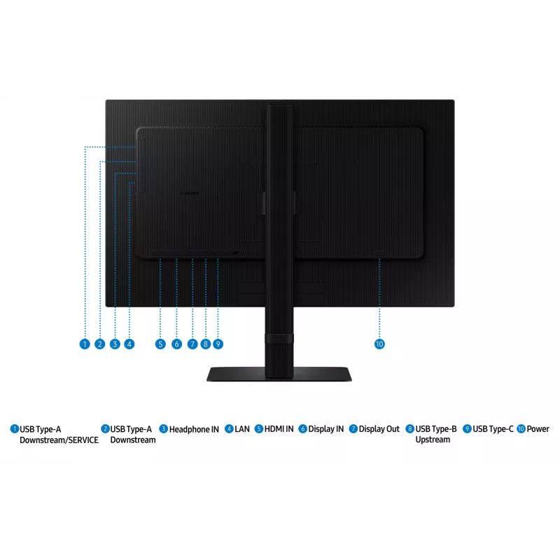 Samsung S24D604UAU monitor komputerowy 61 cm (24 cale) 2560 x 1440 pikseli Quad HD LED Czarny
