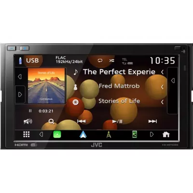 JVC KW-M875DBW radioodbiornik samochodowy Czarny Wi-Fi 180 W Bluetooth