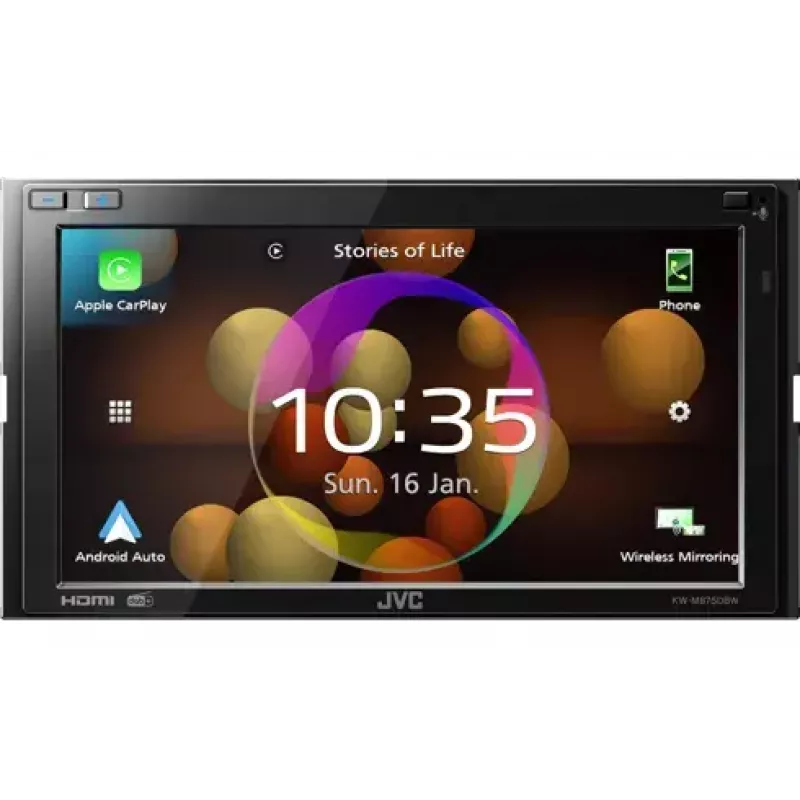 JVC KW-M875DBW radioodbiornik samochodowy Czarny Wi-Fi 180 W Bluetooth