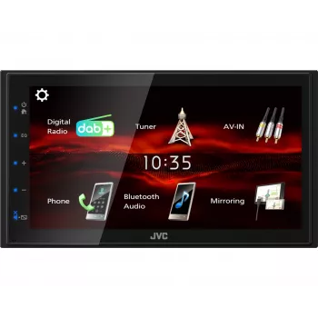 JVC KW-M180DBT samochodowy odbiornik multimedialny Czarny 180 W Bluetooth