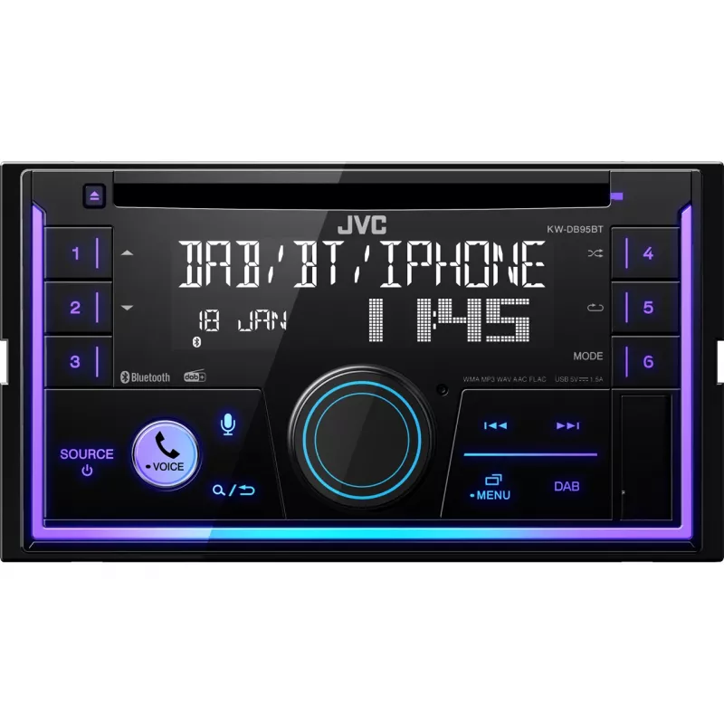 JVC KW-DB95BT Czarny 200 W Bluetooth