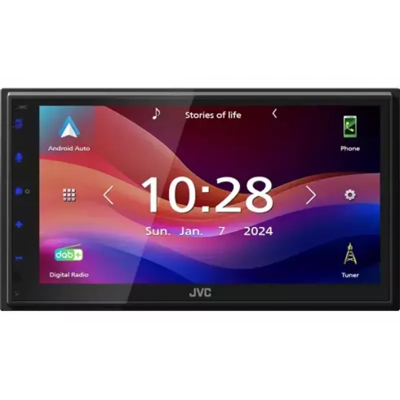 JVC KW-M595DBT radioodtwarzacz samochodowy Czarny Wi-Fi 22 W Bluetooth