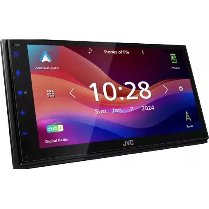 JVC KW-M595DBT radioodtwarzacz samochodowy Czarny Wi-Fi 22 W Bluetooth