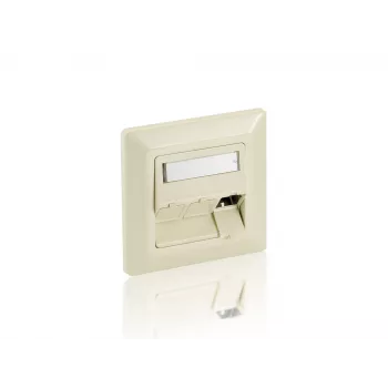 Equip 3-Portowa Niemiecka Płyta Czołowa, Czysta Biel, Biały, ABS syntetyk, Aluminium, Konwencjonalny, Dowolna marka, RJ-45, 80 mm
