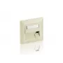 Equip 3-Portowa Niemiecka Płyta Czołowa, Czysta Biel, Biały, ABS syntetyk, Aluminium, Konwencjonalny, Dowolna marka, RJ-45, 80 mm