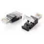 Wtyk RJ45 Equip Tool-free, kat. 6, RJ-45, czarny, przezroczysty, poliwęglan, Cat6, -10 - 60 °C, 12 g