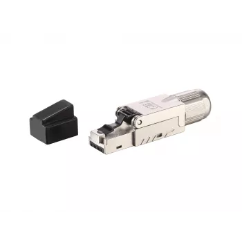 Equip Cat 8.1 Tool-free wtyk RJ45 5pcs/set Czarny Stainless steel Male