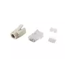 Zestaw wtyczek Equip Cat.6A RJ45 100 szt. przezroczysty biały