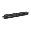 Panel zarządzania kablami Equip 19 cali do szafy Rack, czarny