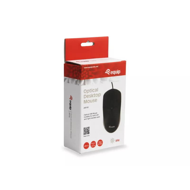 Mysz Equip 245102 Office Oburęczna USB Type-A Optyczna 1000 DPI
