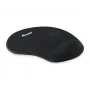 Podkładka pod mysz żelowa Equip, czarna, monochromatyczna, materiał: tkanina, żel, poliuretan, podpórka pod nadgarstek, antypoślizgowa podstawa