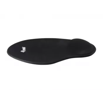 Podkładka pod mysz żelowa Equip, czarna, monochromatyczna, materiał: tkanina, żel, poliuretan, podpórka pod nadgarstek, antypoślizgowa podstawa