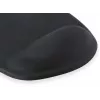 Podkładka pod mysz żelowa Equip, czarna, monochromatyczna, materiał: tkanina, żel, poliuretan, podpórka pod nadgarstek, antypoślizgowa podstawa
