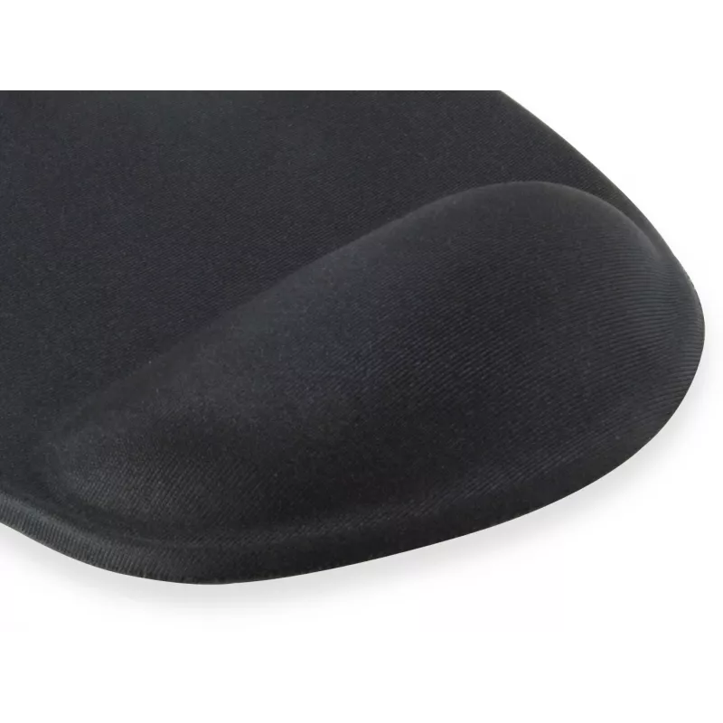 Podkładka pod mysz żelowa Equip, czarna, monochromatyczna, materiał: tkanina, żel, poliuretan, podpórka pod nadgarstek, antypoślizgowa podstawa